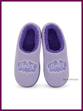 Fuzzy Faux Fur Lined Corduroy House Slippers Non Slip Indoor Outdoor